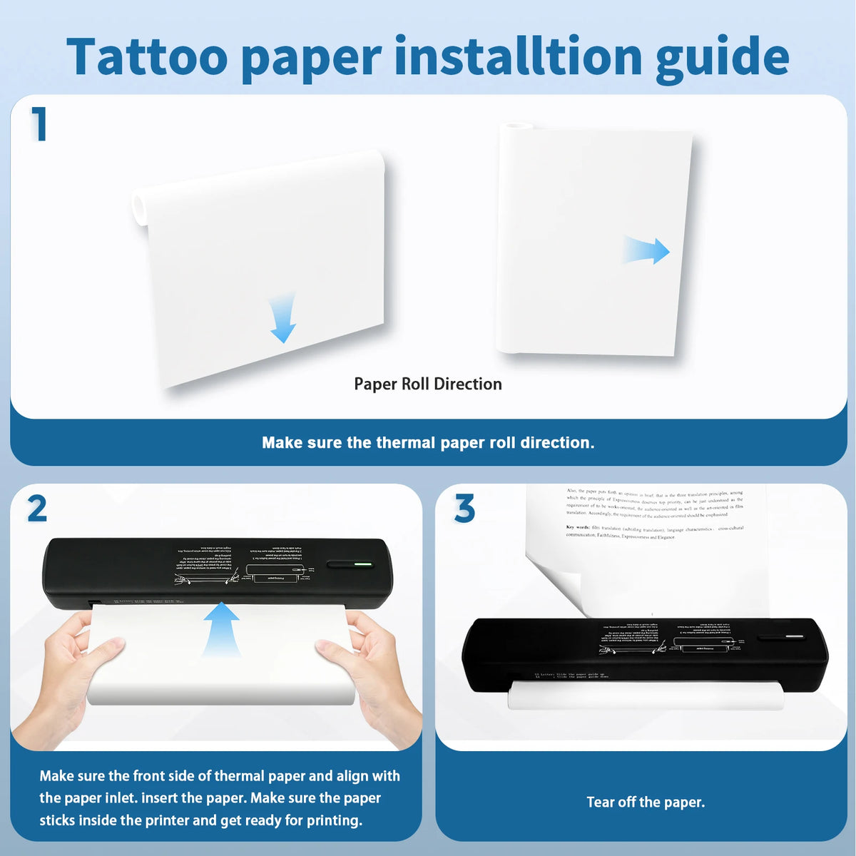 TakeYou Portable Wireless Thermal Printer For Home Office And Travel