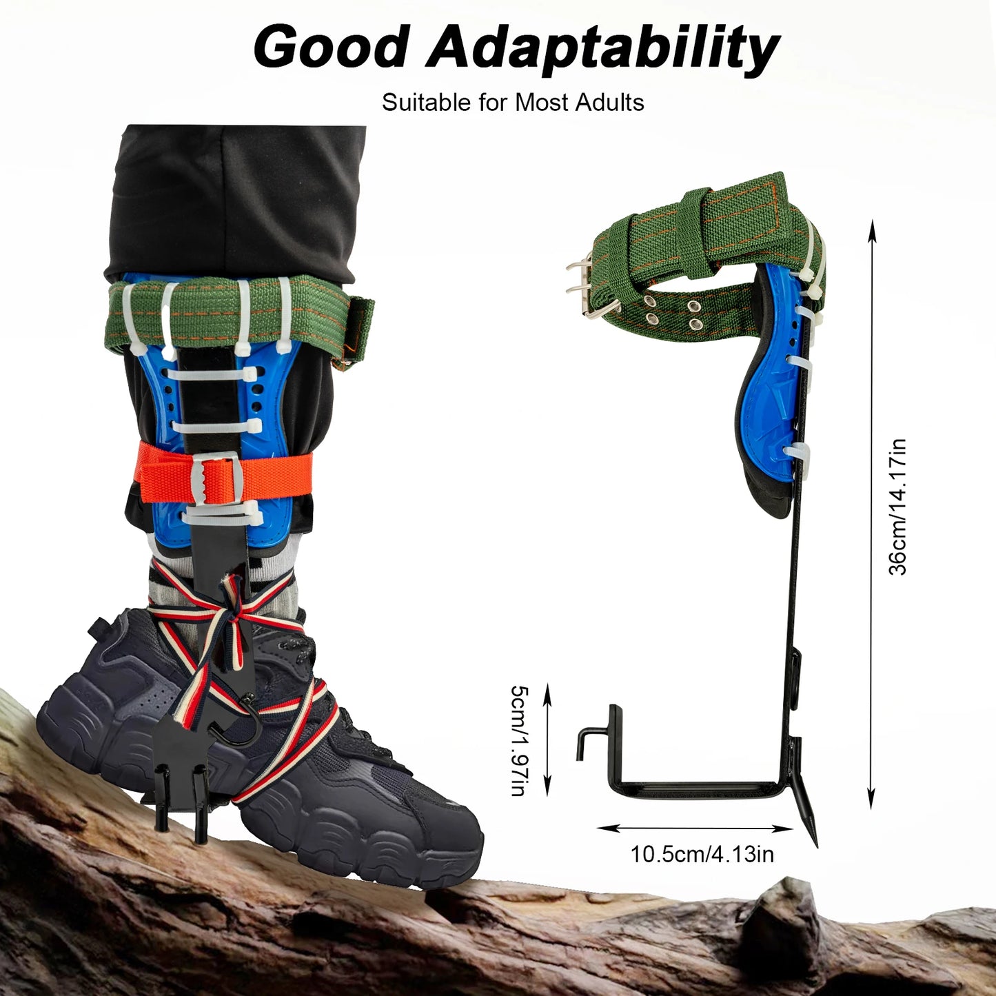 Tree Climbing Spikes Kit With Safety Harness Arborist Gear 220Lbs