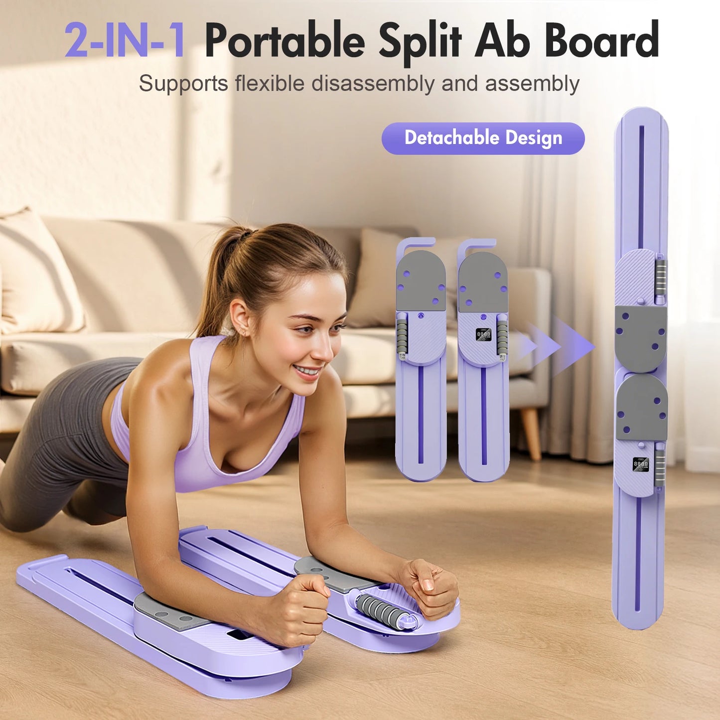 Pilates Reformer Board Portable Split Ab Exercise Machine