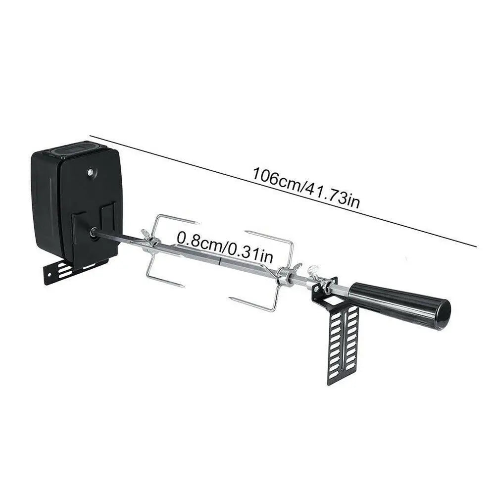 Electric BBQ Grill Rotisserie Kit For Outdoor Grilling