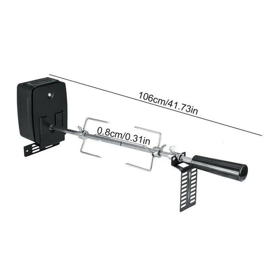 Electric BBQ Grill Rotisserie Kit For Outdoor Grilling