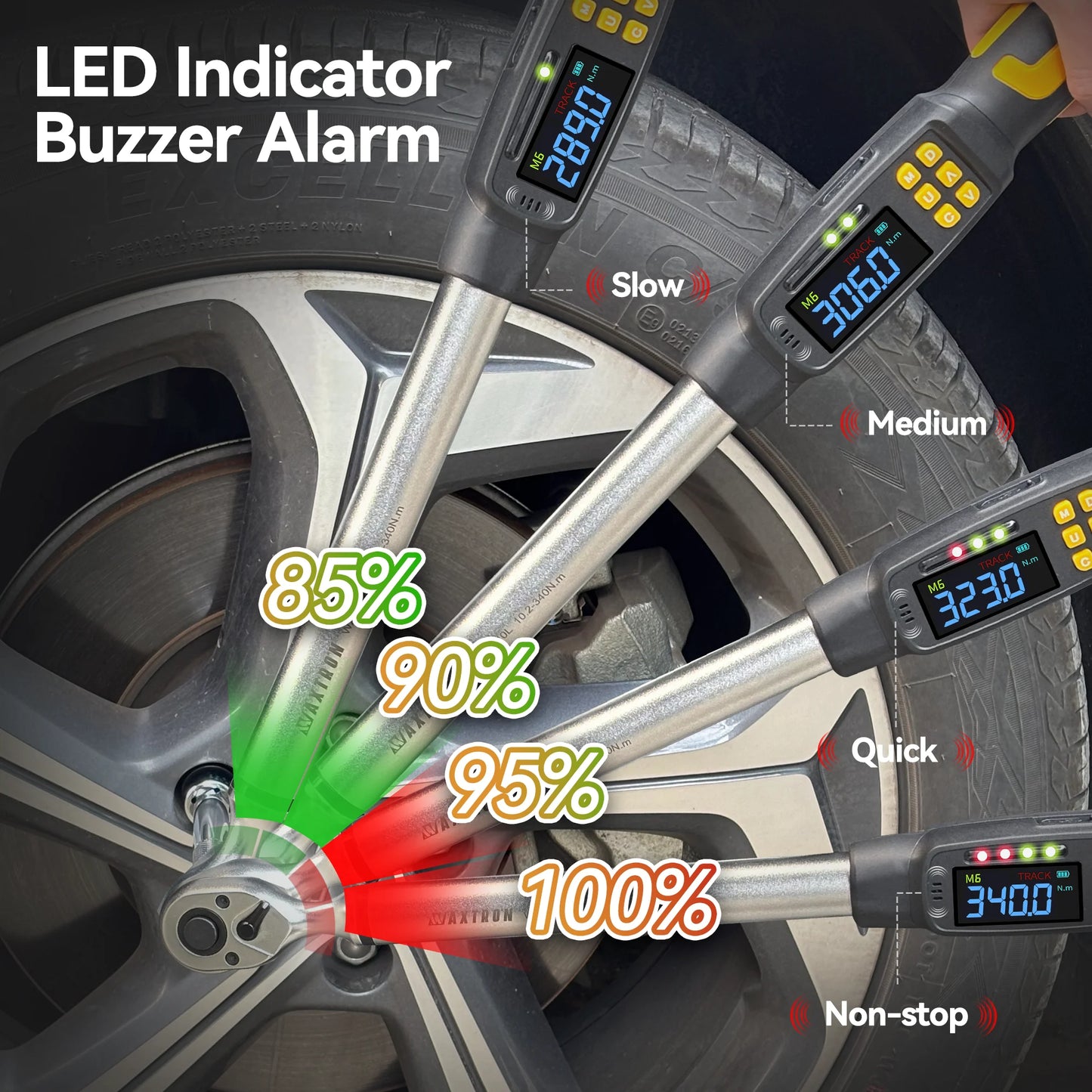 Waxtron Digital Torque Wrench Two Percent Accuracy For Automotive