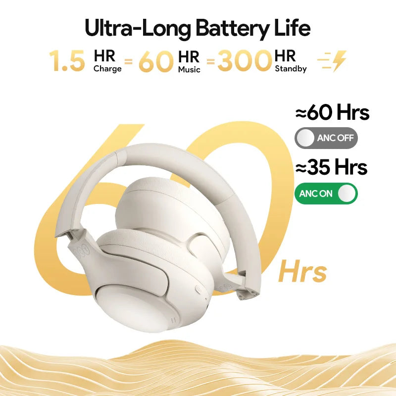 QCY H3 ANC Hybrid Wireless Headphones With 60 Hour Playtime