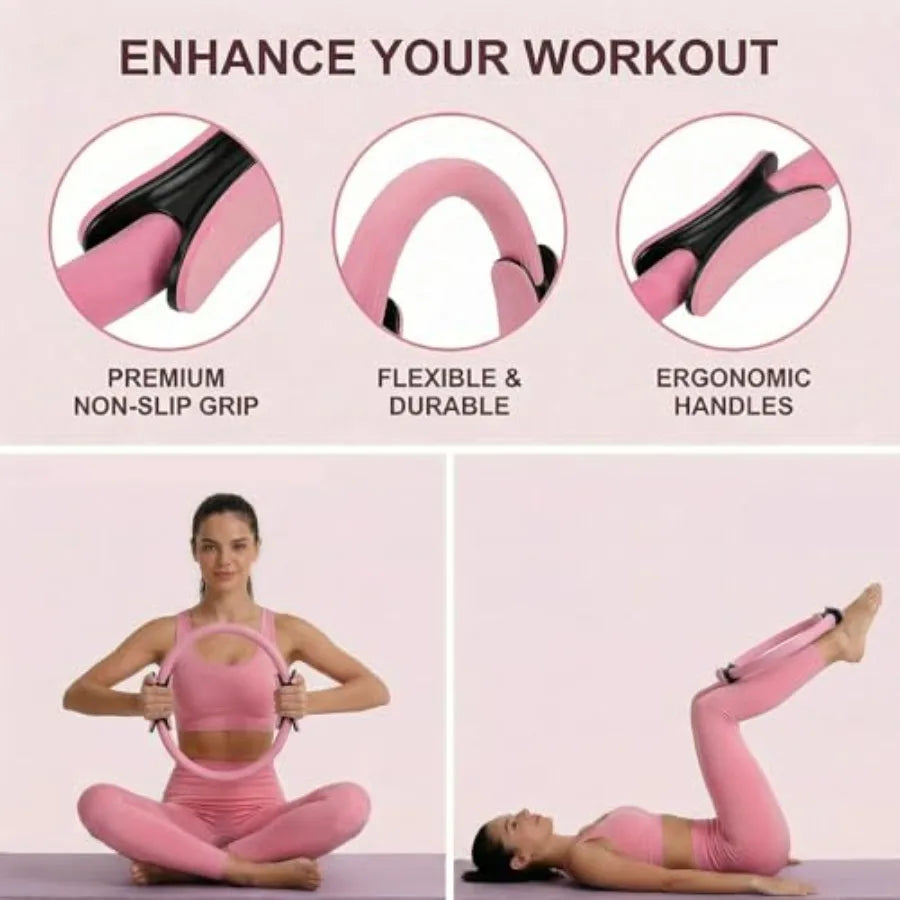 18-Piece Ultimate Home Pilates Circle Kit With Ring Ball Mat