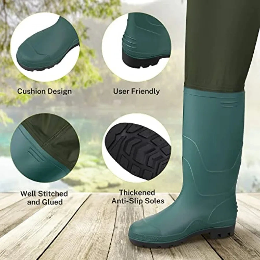 Unisex Chest Waders Waterproof 70D Nylon For Hunting And Fishing