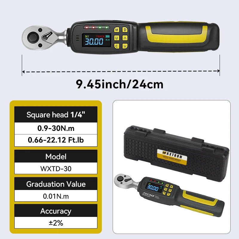 Waxtron Digital Torque Wrench Two Percent Accuracy For Automotive