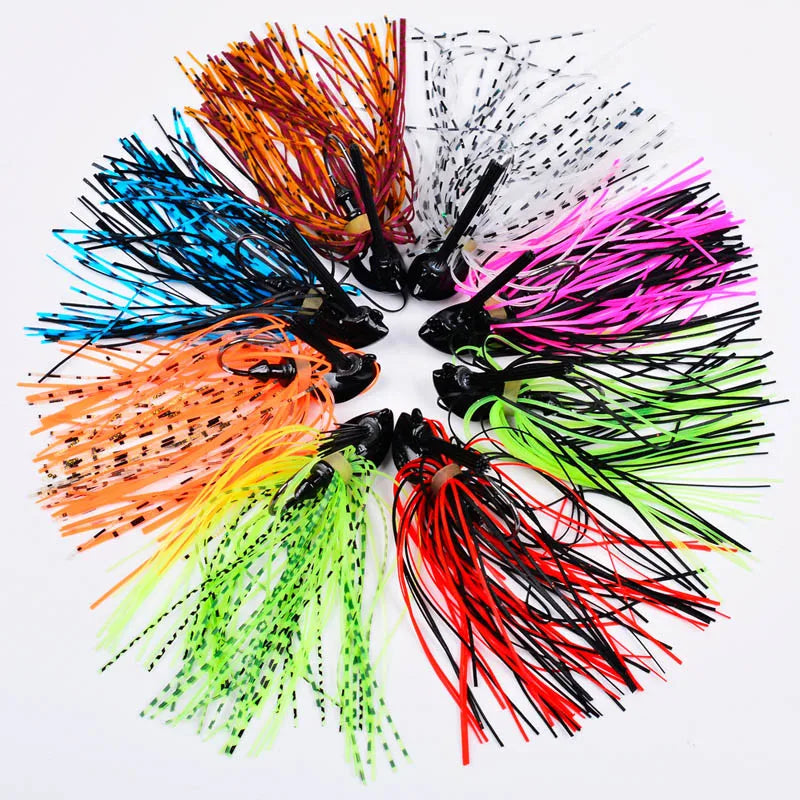 Bass Football Jigs Set Weedless Finesse Jigs With Silicone Skirts