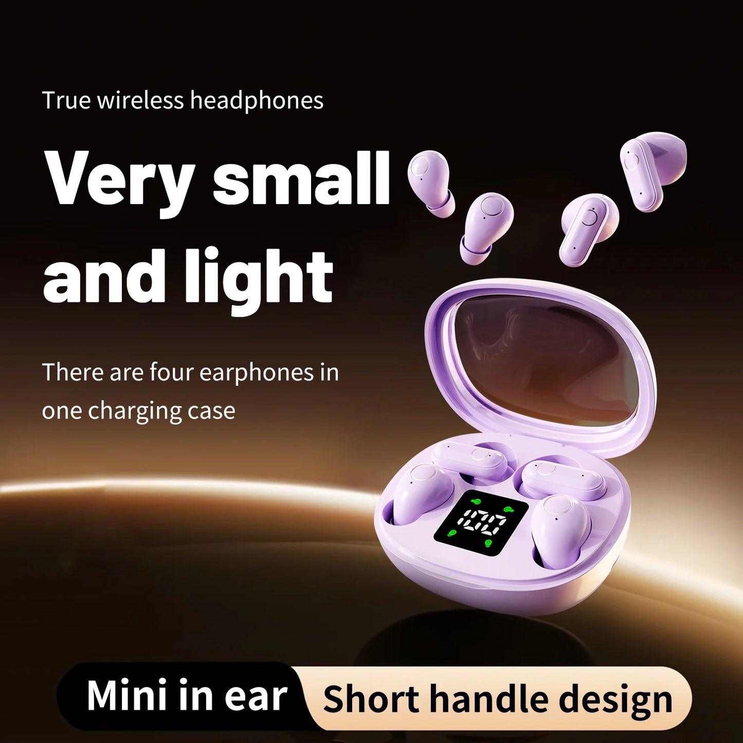 SHUKE 2in1 Wireless Bluetooth Earbuds With Noise Cancelling Battery Life