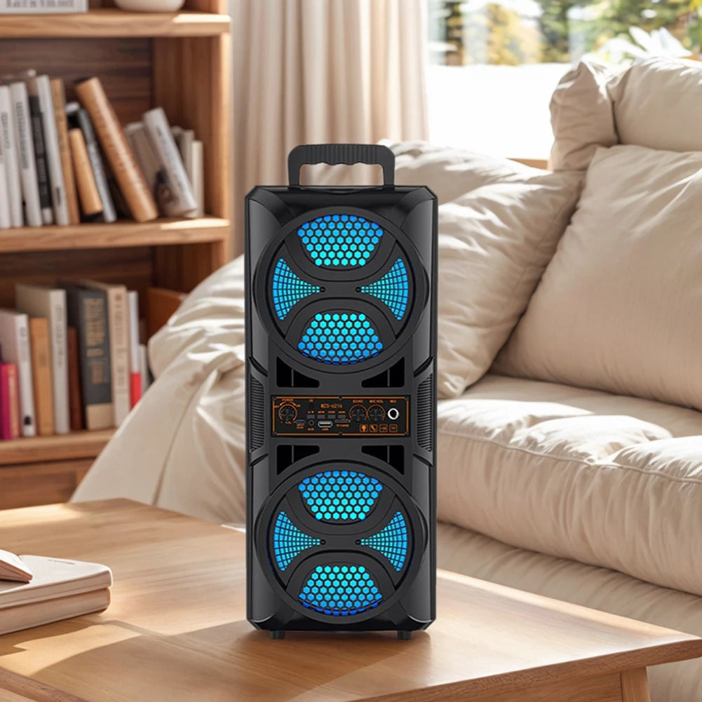 LAIMANEI Bluetooth Portable Speaker With Double Subwoofer Deep Bass Outdoor