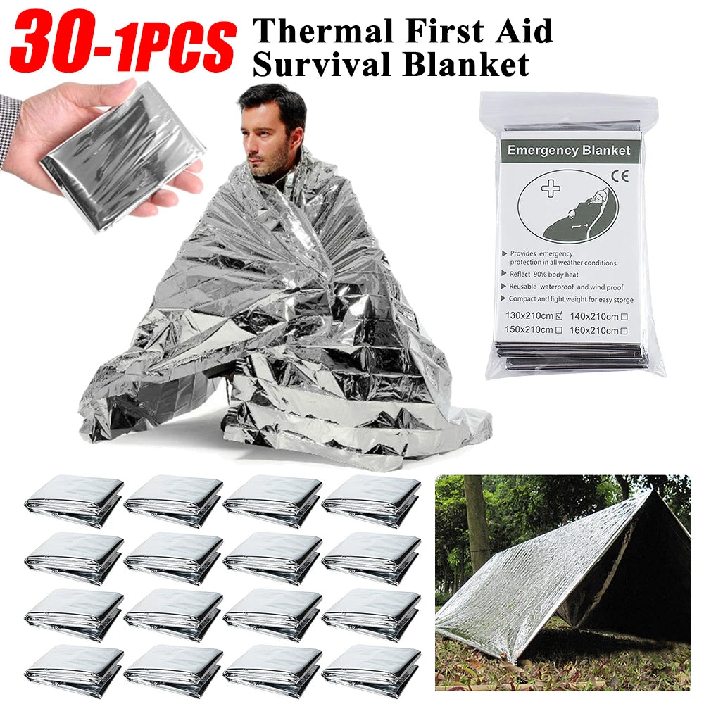 Yeston Emergency Rescue Blanket Mylar Foil Thermal Survival Kit