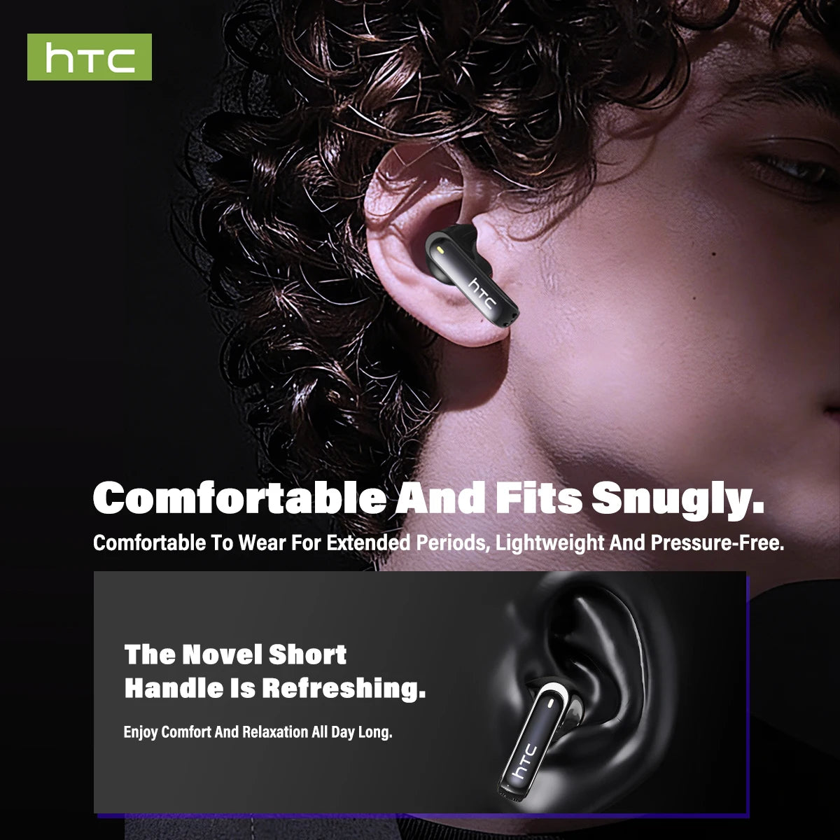 HTC NE70 Wireless Bluetooth Earphones With Active Noise Cancellation