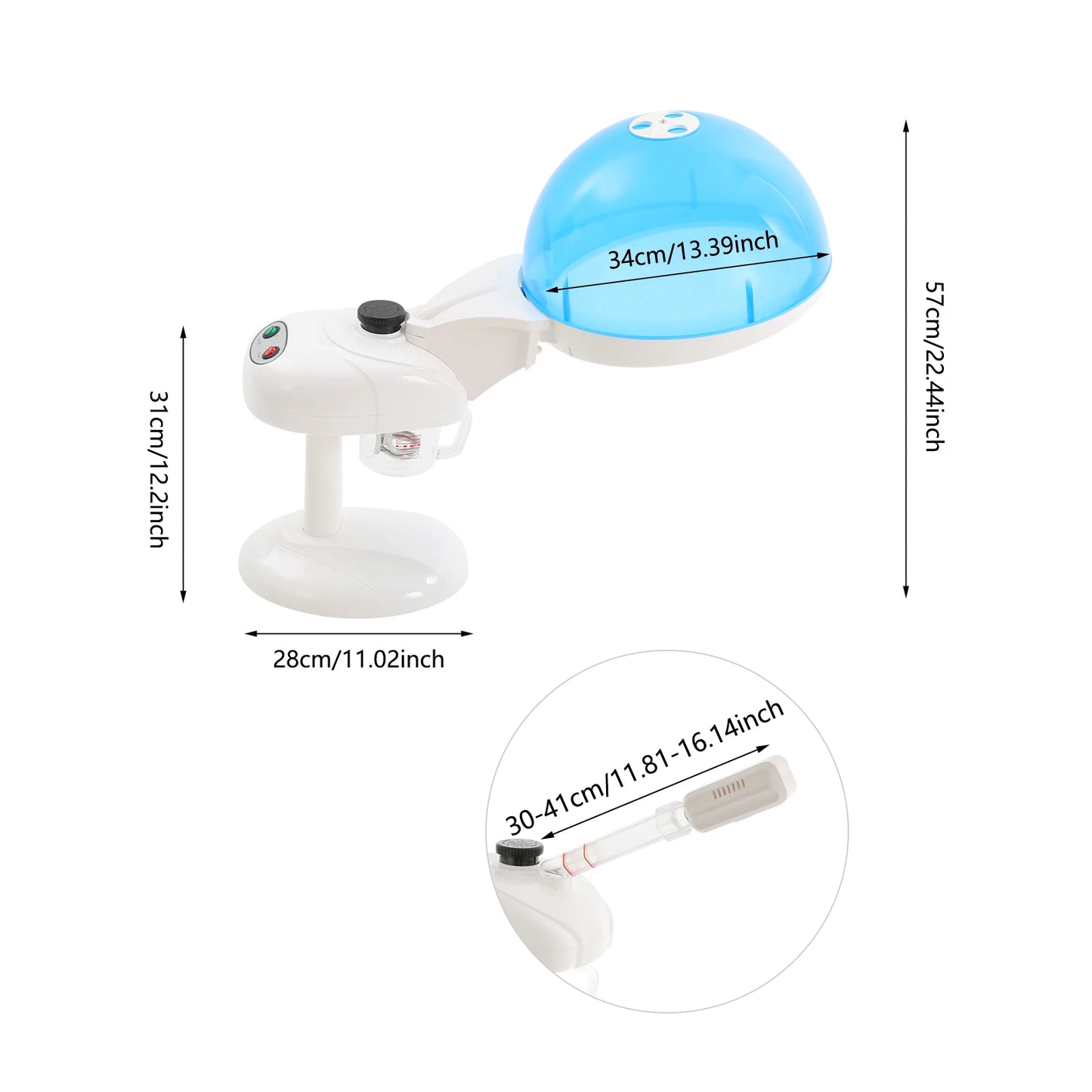 Bymaocar 480W Hair And Facial Steamer 2 In 1 Hot Mist Nano Sauna