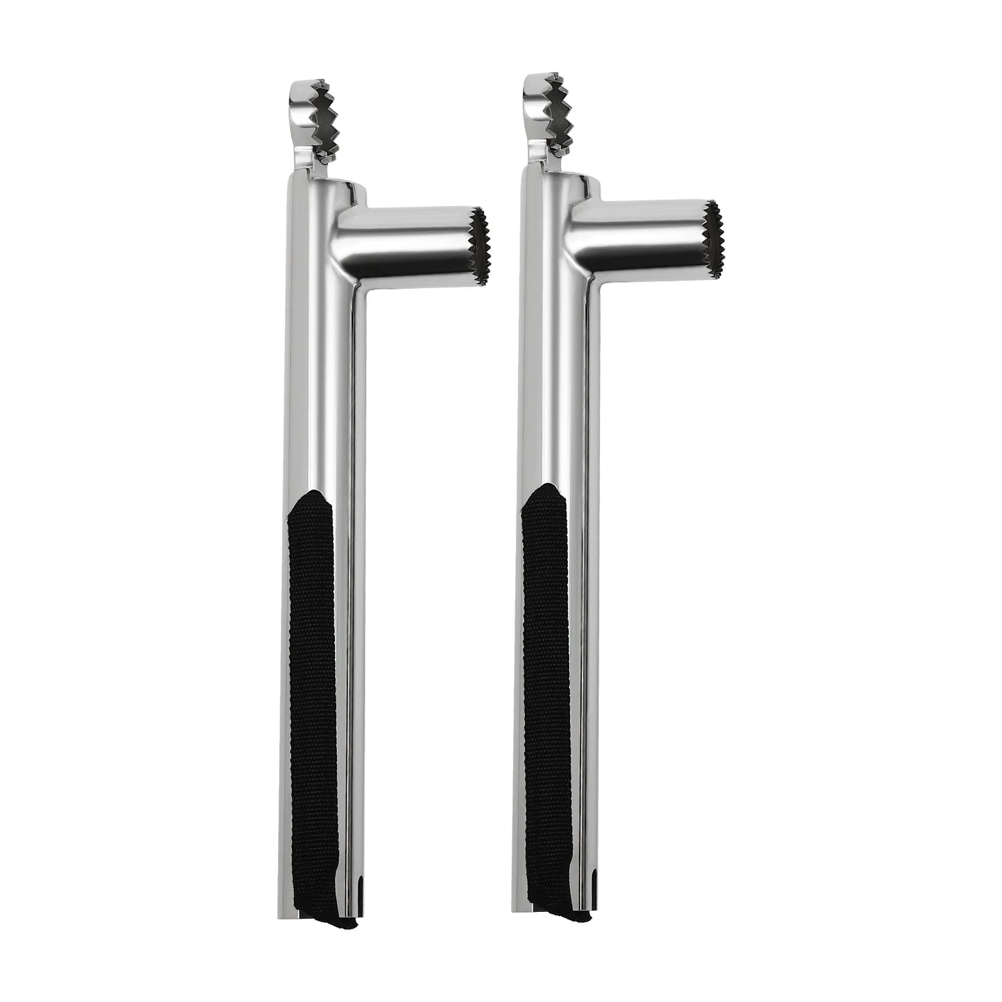 Dual Fishing Rod Holder Stainless Steel Double Head Rail Mount