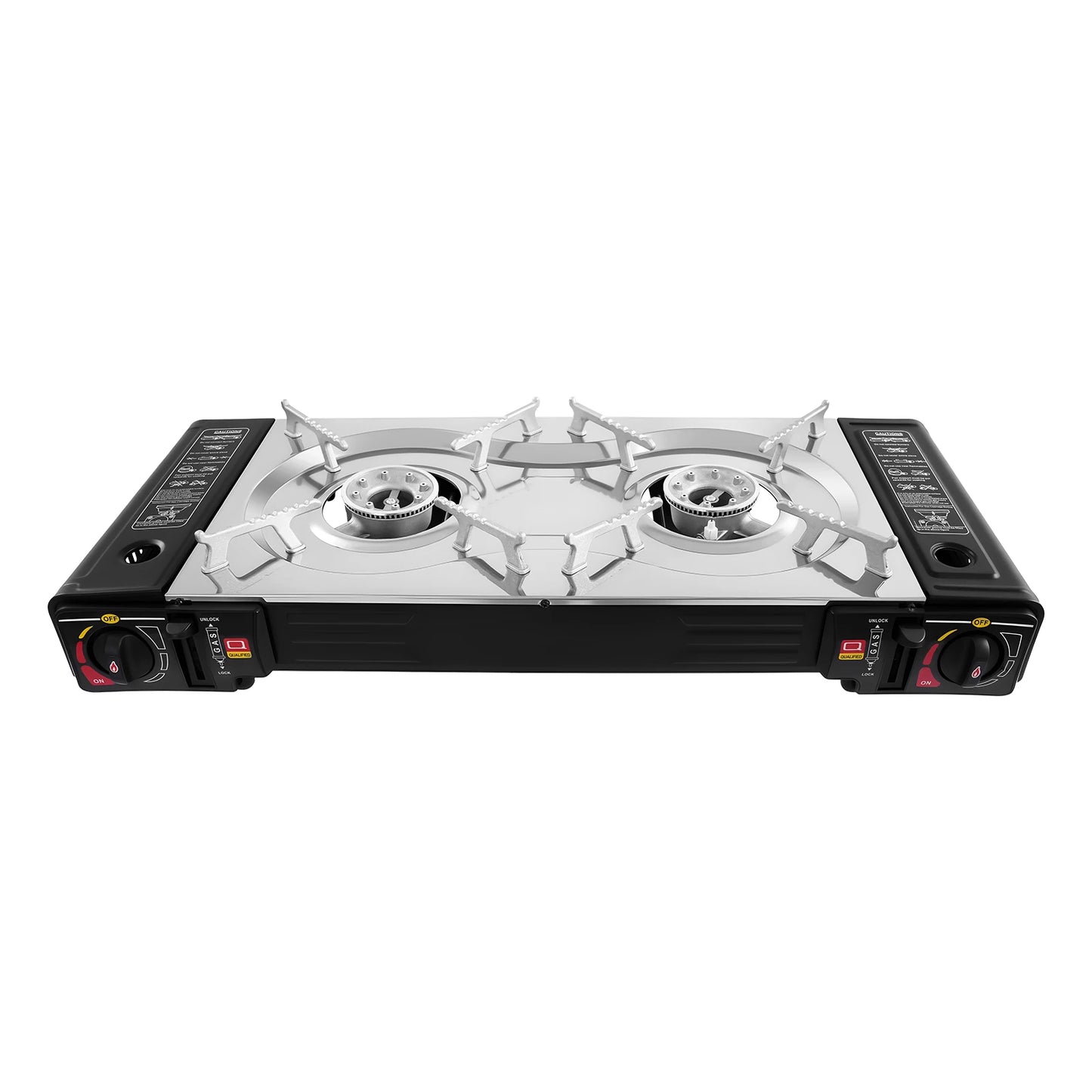 Camping Propane Stove Dual Burner Griddle Outdoor BBQ