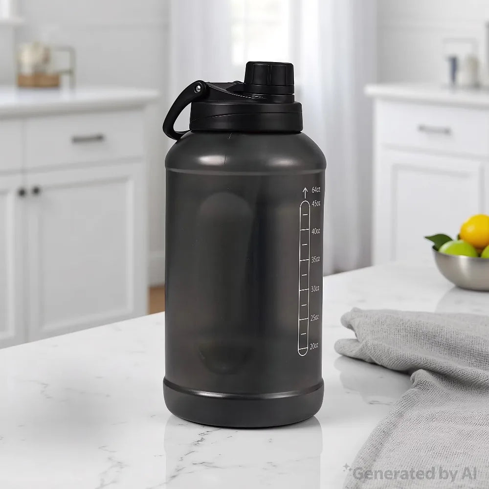Mainstays Reusable Water Bottle With Straw And Chug Cap