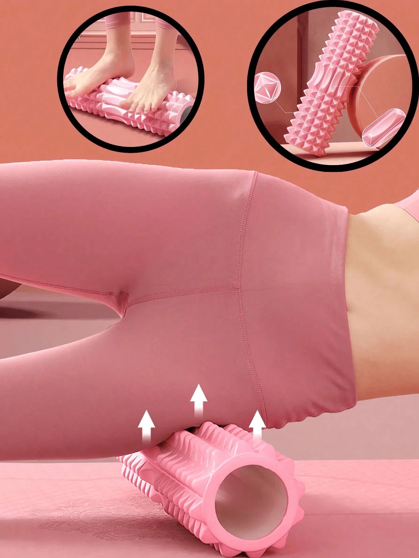 Foam Yoga Massage Roller For Muscle Relaxation And Flexibility
