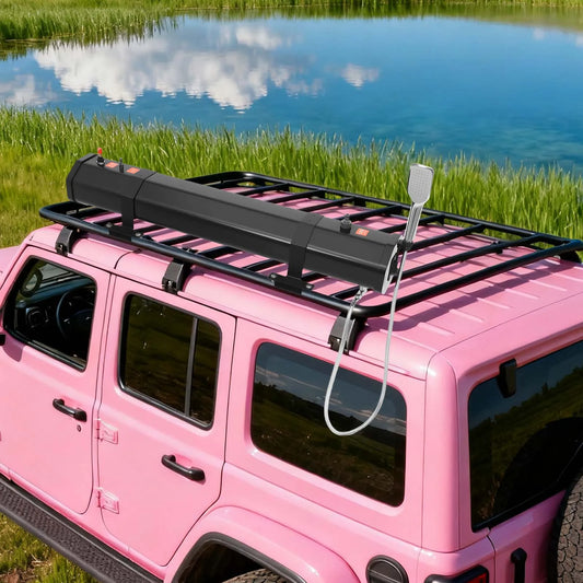 Roof Rack Camping Shower With Pressurized Water Tank Hose