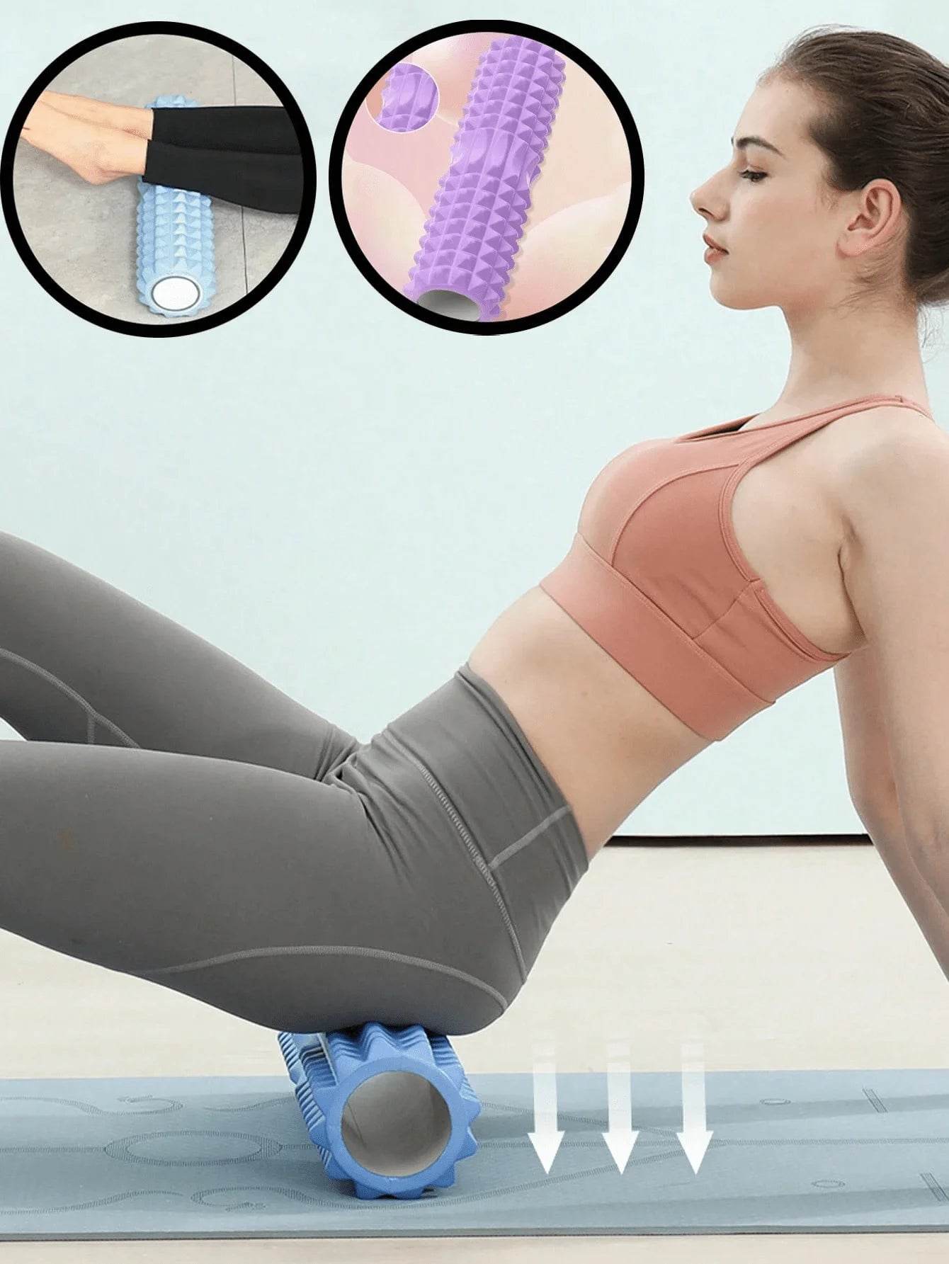 Foam Yoga Massage Roller For Muscle Relaxation And Flexibility