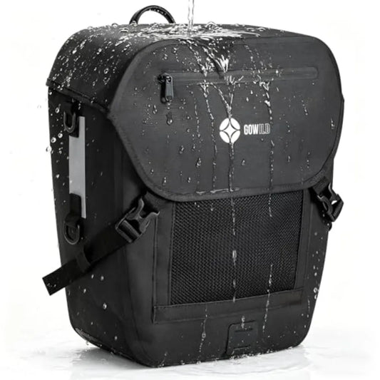Waterproof Bike Pannier Bag With Laptop Sleeve And Reflective Strips