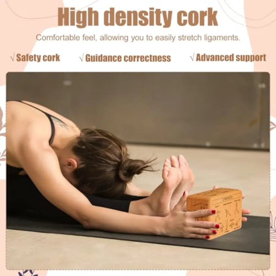 Cork Yoga Blocks 2 Pack For All Levels Durable Design