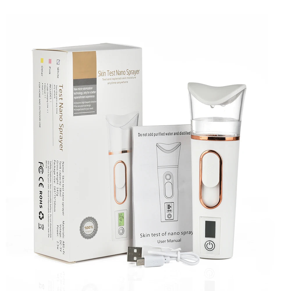 Mist Sprayer Handheld Nano Beauty Instrument Portable Facial Steamer Nebulizer