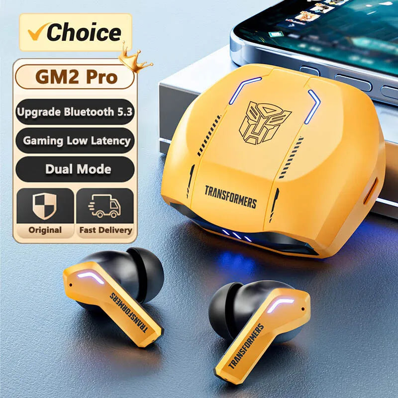 Transformers Wireless Bluetooth Earphones With Mic And Low Latency Audio
