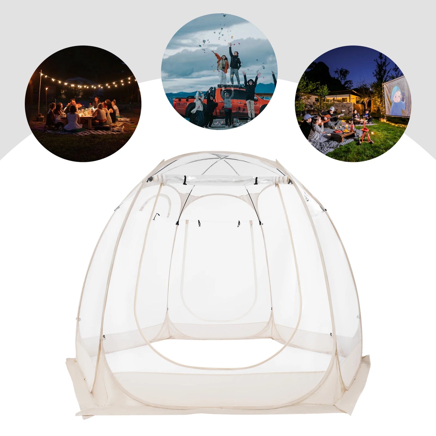 Clear Pop Up Bubble Tent For Outdoor Gardens And Backyards