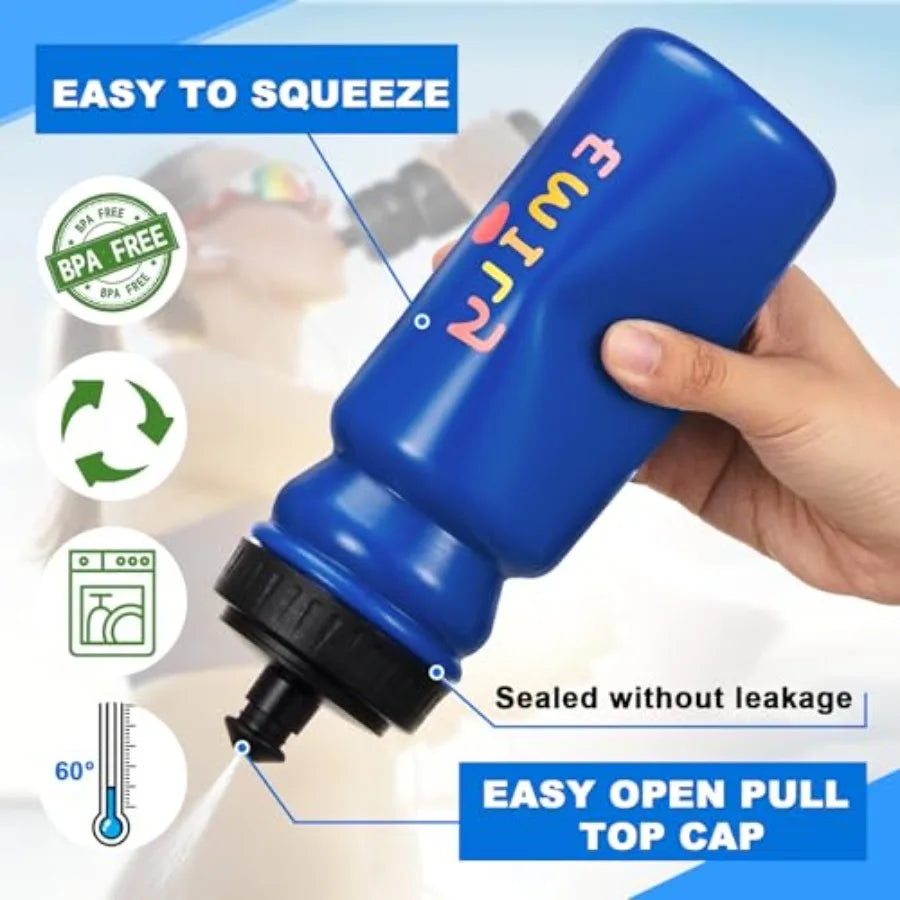 Plastic Sports Water Bottle Carrier With Straps And Lids