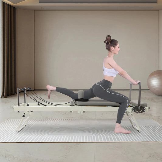 Foldable Pilates Reformer Machine for Home Gym and Yoga