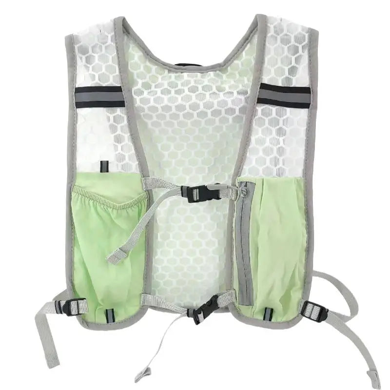 Lightweight Reflective Running Hydration Vest With Adjustable Chest Strap