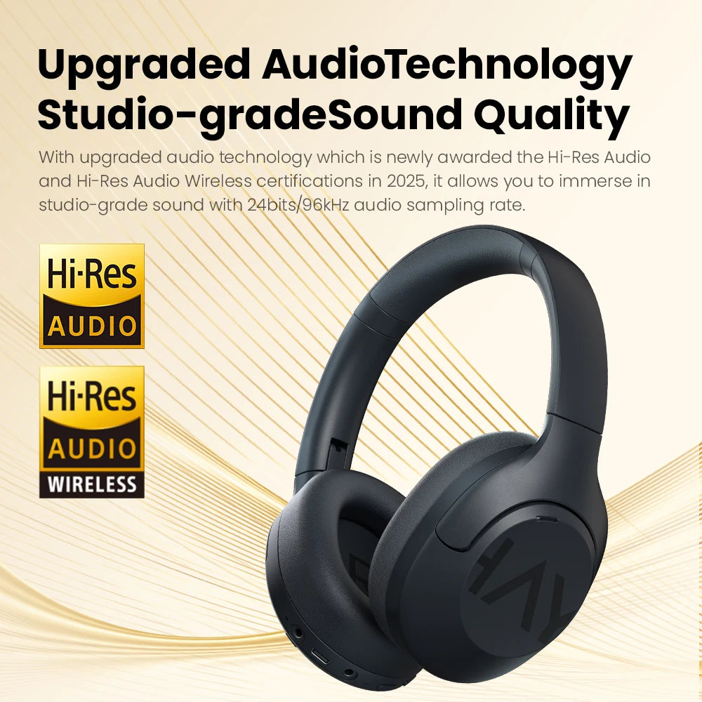 Haylou S30 Wireless Bluetooth 5.4 Headphones With Adaptive Noise Cancelling