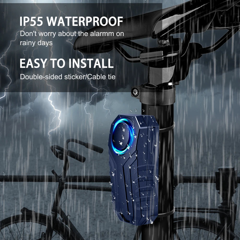 WSDCAM 113dB Bike Anti-Theft Alarm With Remote Sensor
