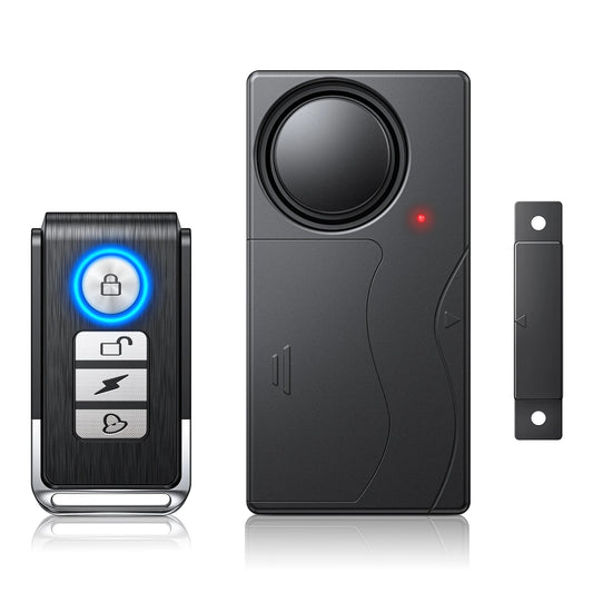 WSDCAM 110dB Anti Theft Vibration Alarm Door Window Remote Control