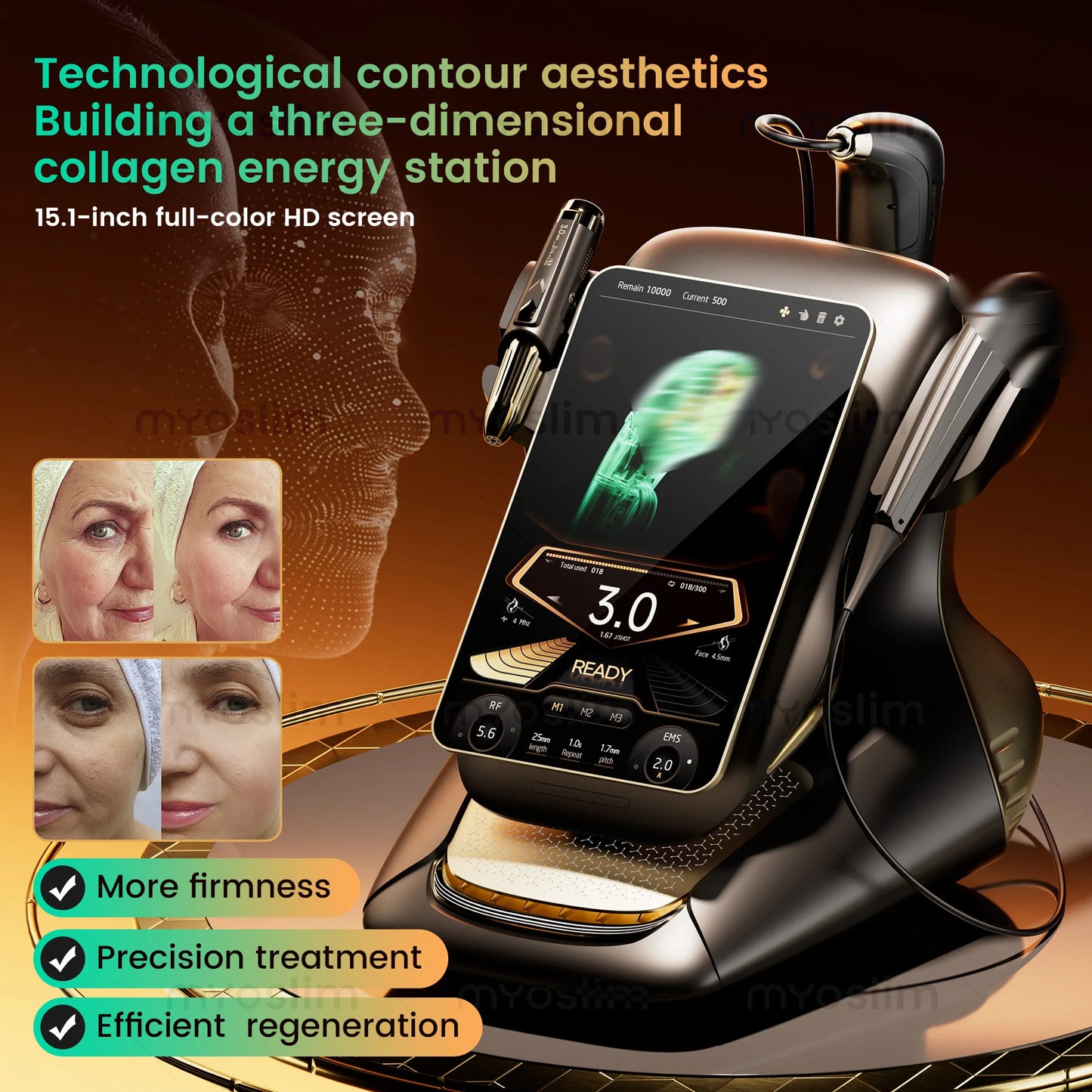 360MAX 25D HiFU 3In1 Salon Facial Machine Noninvasive