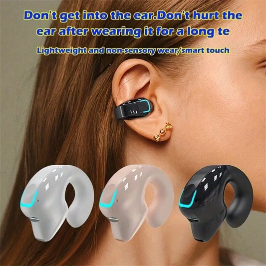 VIKEFON Clip-On Earhook Wireless Earbuds With Noise Cancellation