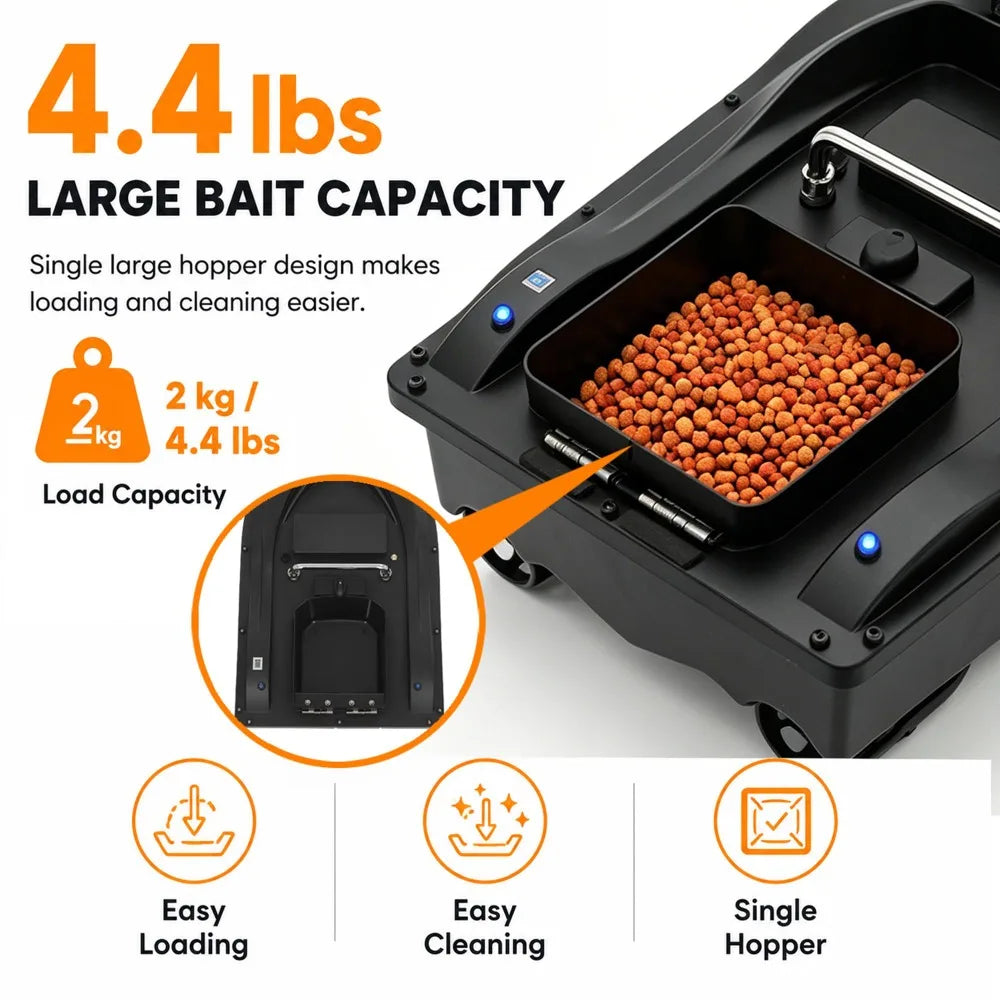 Remote Control Bait Boat With GPS Night Vision Lights