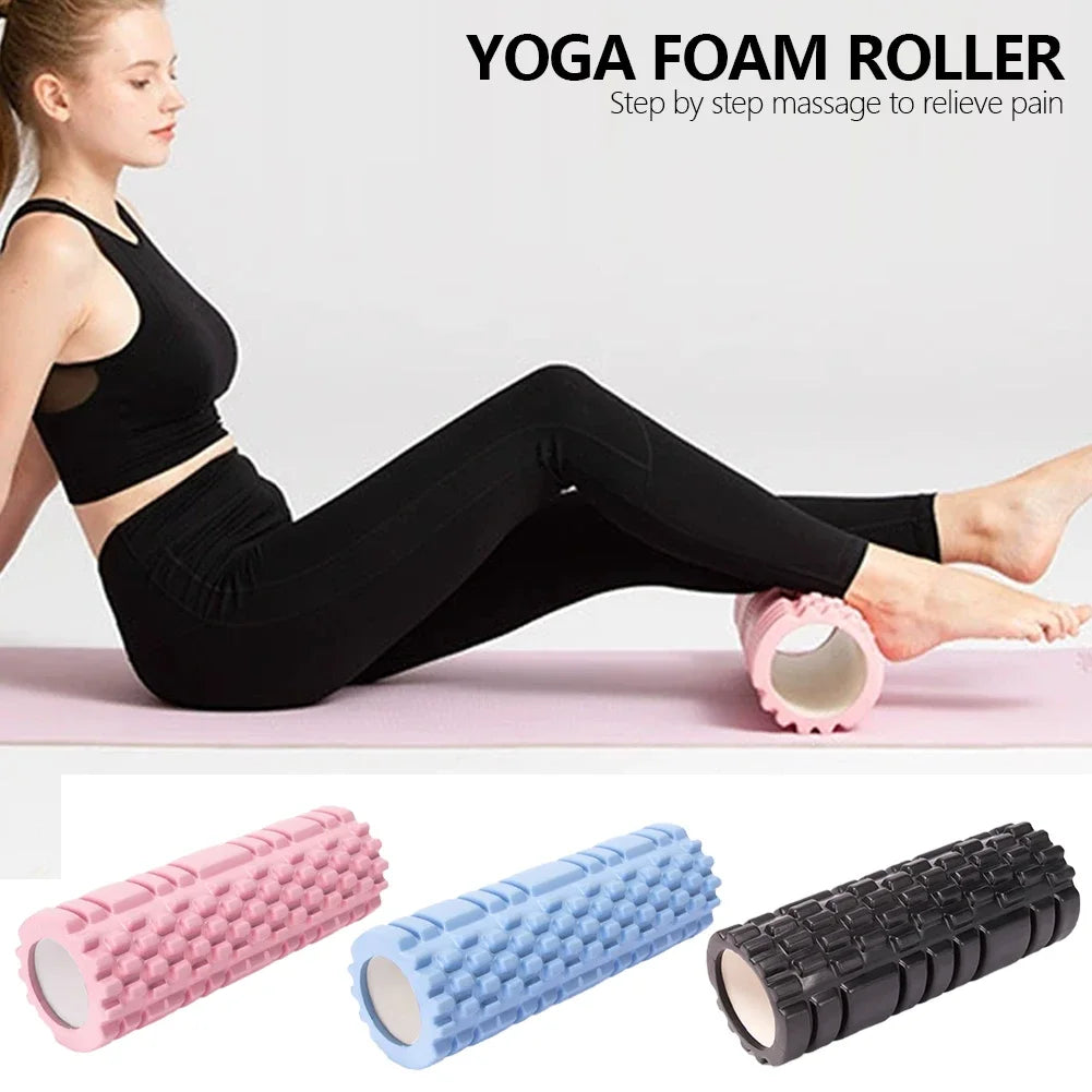 Yoga Foam Roller And Block Set For Deep Tissue Massage