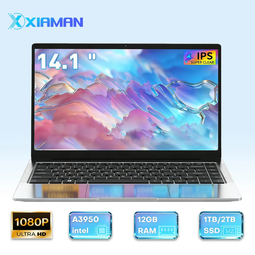 Xiaman Ultra Slim Windows 11 Laptop With Intel Atom Processor