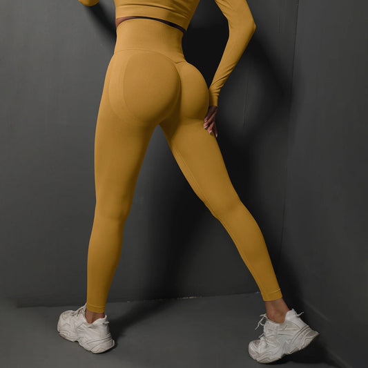 Hamidou Women Yoga Leggings High Waist Seamless Fitness Pants