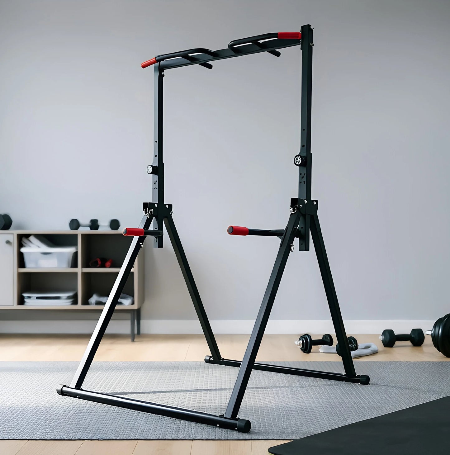 Adjustable Pull Up Bar 200kg Foldable Home Gym Multi-Function Training