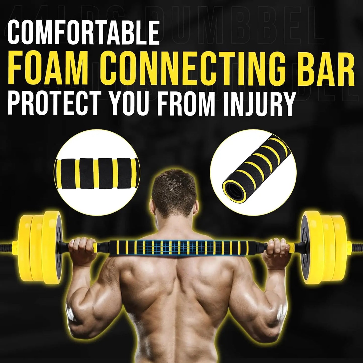 HiMISS 2-In-1 Adjustable Dumbbell Set For Home Gym Workouts