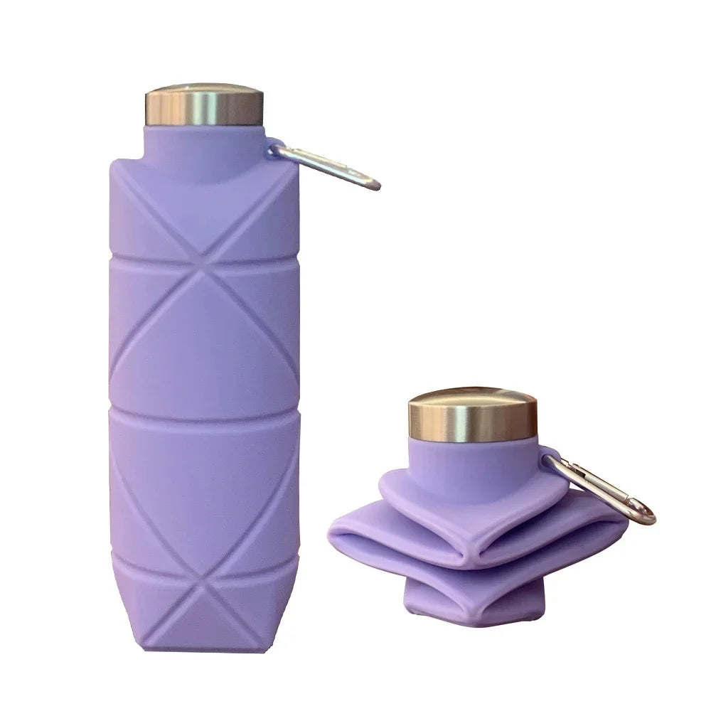 Collapsible Water Bottle Leakproof Silicone Foldable for Gym and Travel