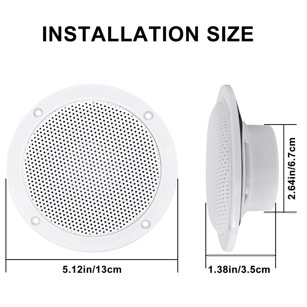 Herdio 160W In Wall Waterproof Ceiling Speaker Surround Sound