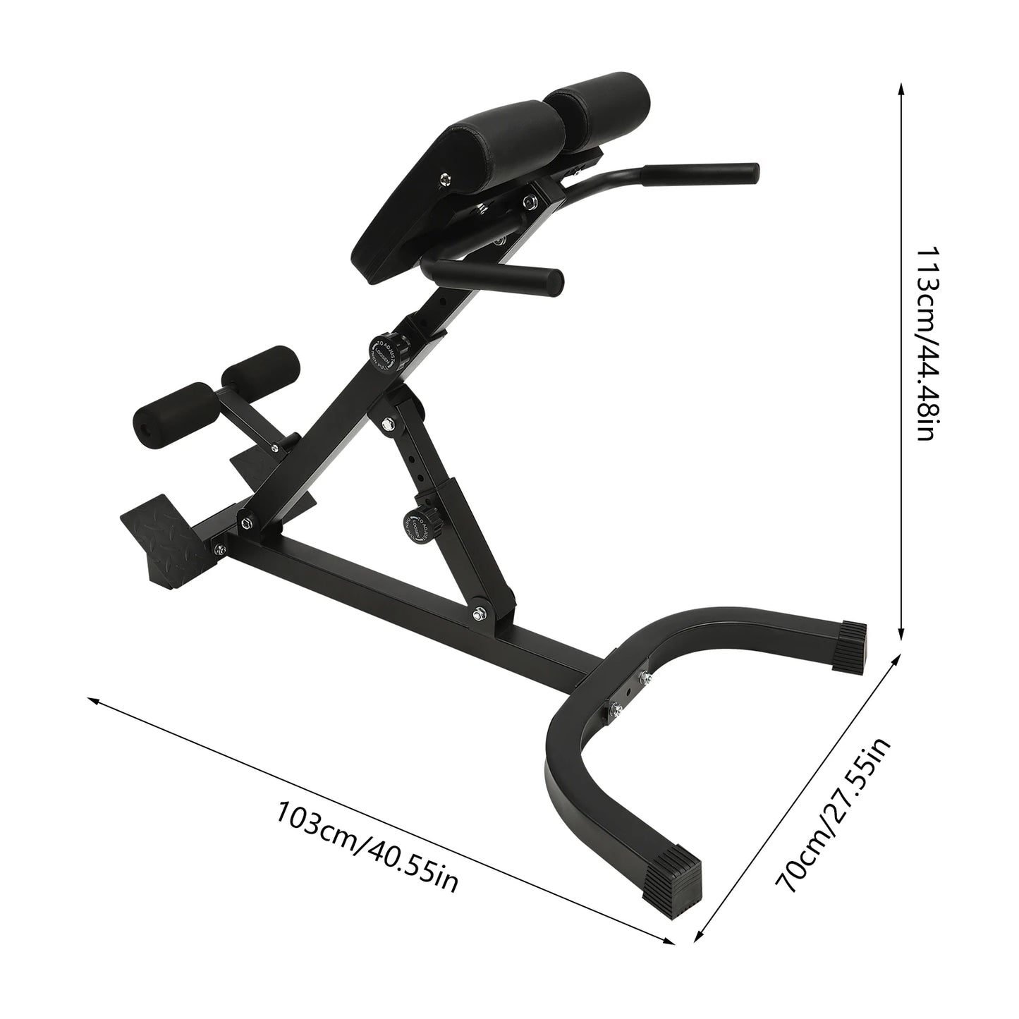 Back Extension Roman Chair With Foldable Steel Frame