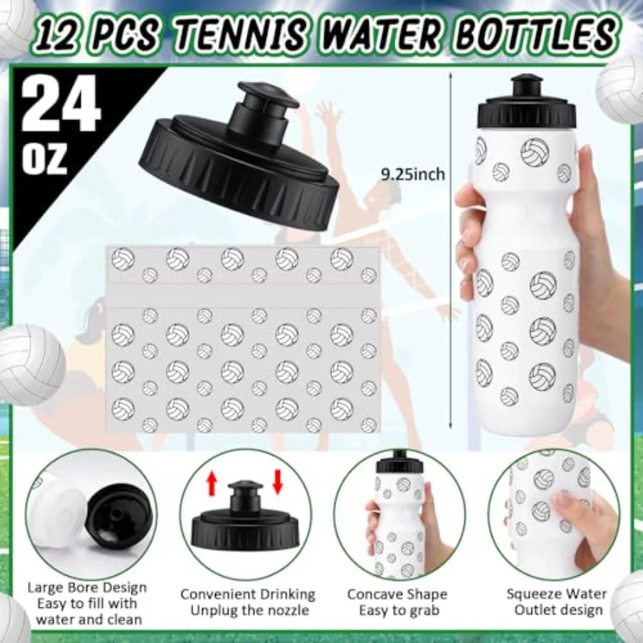 Volleyball Sports Water Bottle With Drawstring Bag Set