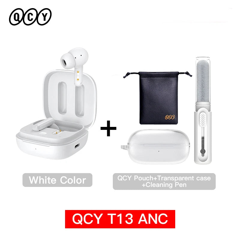 QCY T13 ANC Wireless Earbuds With Bluetooth 5.3 Connection