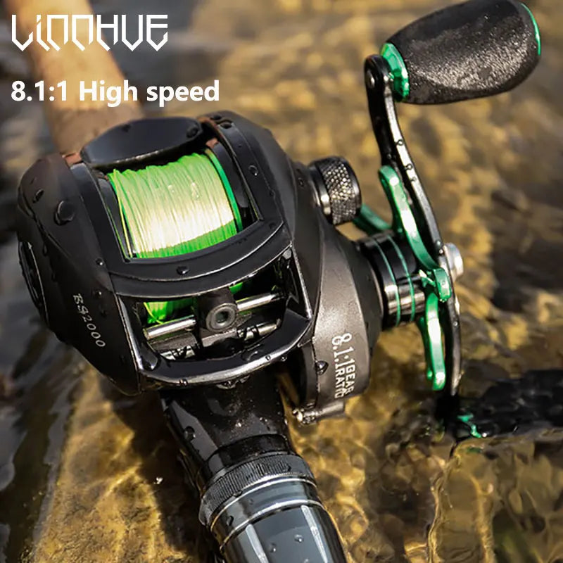 LINNHUE BS2000 Baitcasting Reel 8.1 To 1 Gear Ratio Saltwater