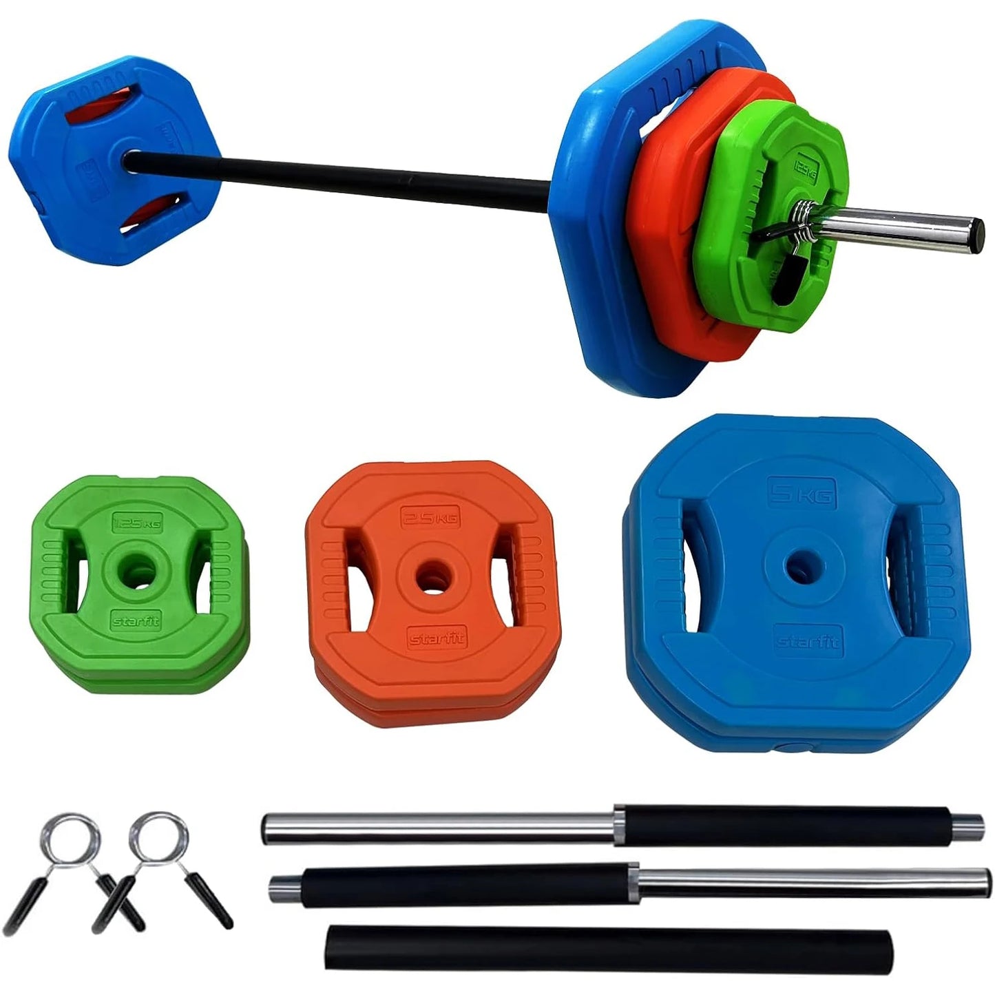 Twister.CK Adjustable Barbell Weight Set 40lb 20kg for Home Gym