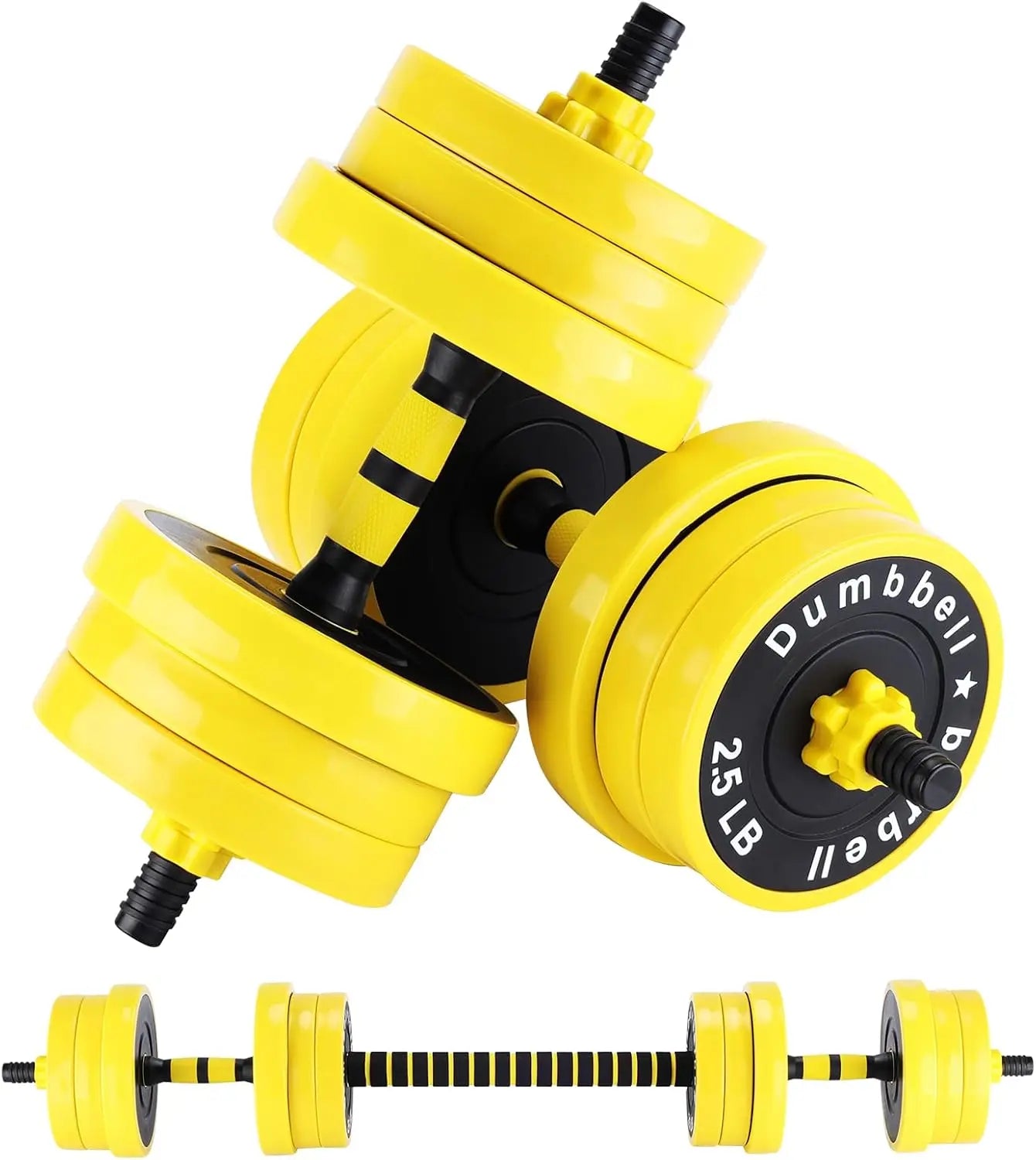 HiMISS 2-In-1 Adjustable Dumbbell Set For Home Gym Workouts