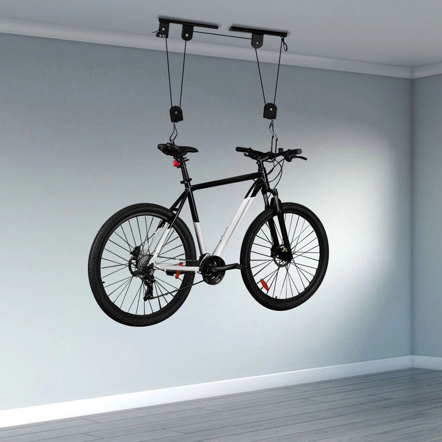 Bike Hoist Garage Ceiling Mount Pulley System With Rope